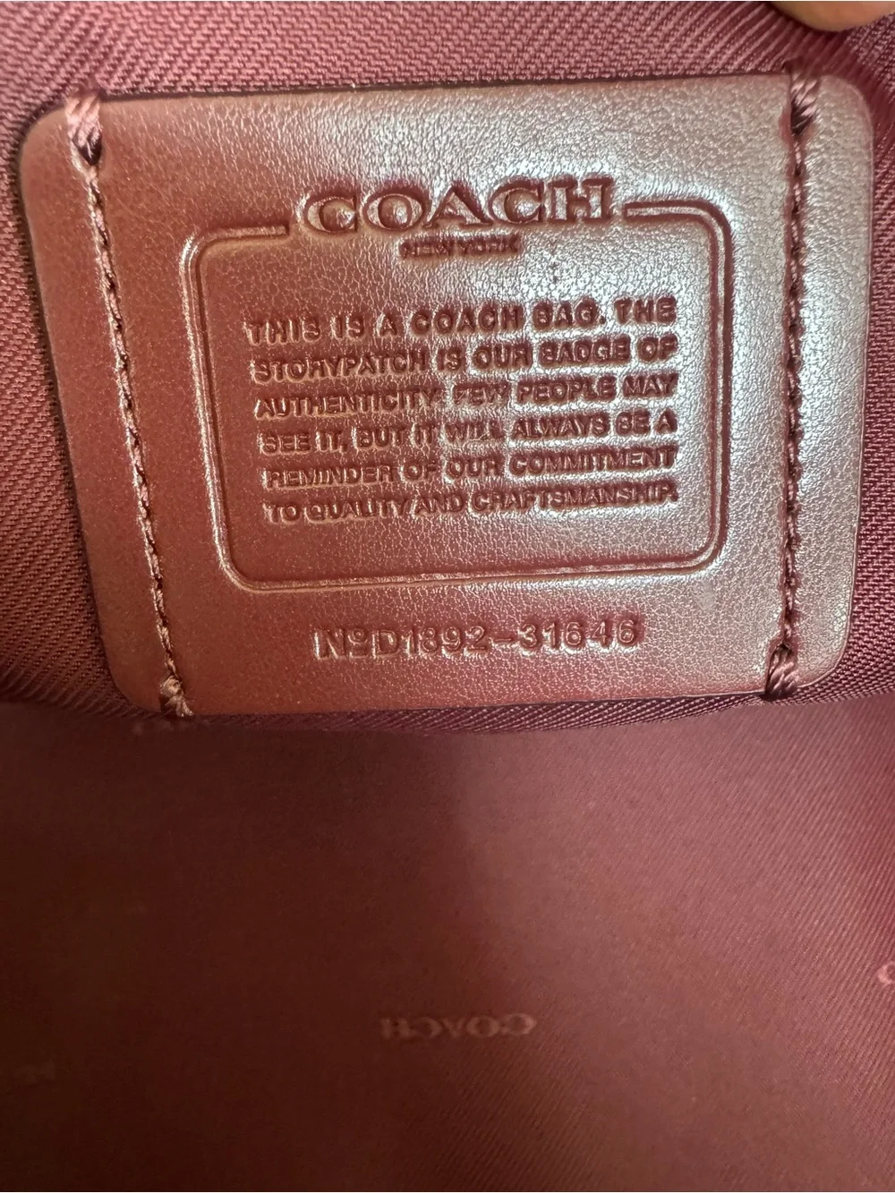 COACH 31646 Dreamer 36 in colorblock Wine Multi bag large